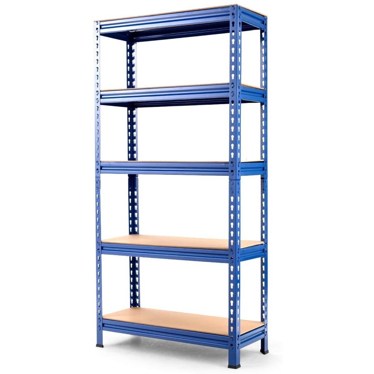 60” Navy Blue MDF Board Boltless Storage Adjustable Shelving Unit with Heavy Duty Metal Frame